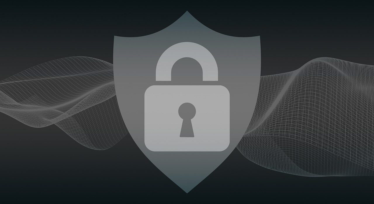 Free cybersecurity data security firewall illustration
