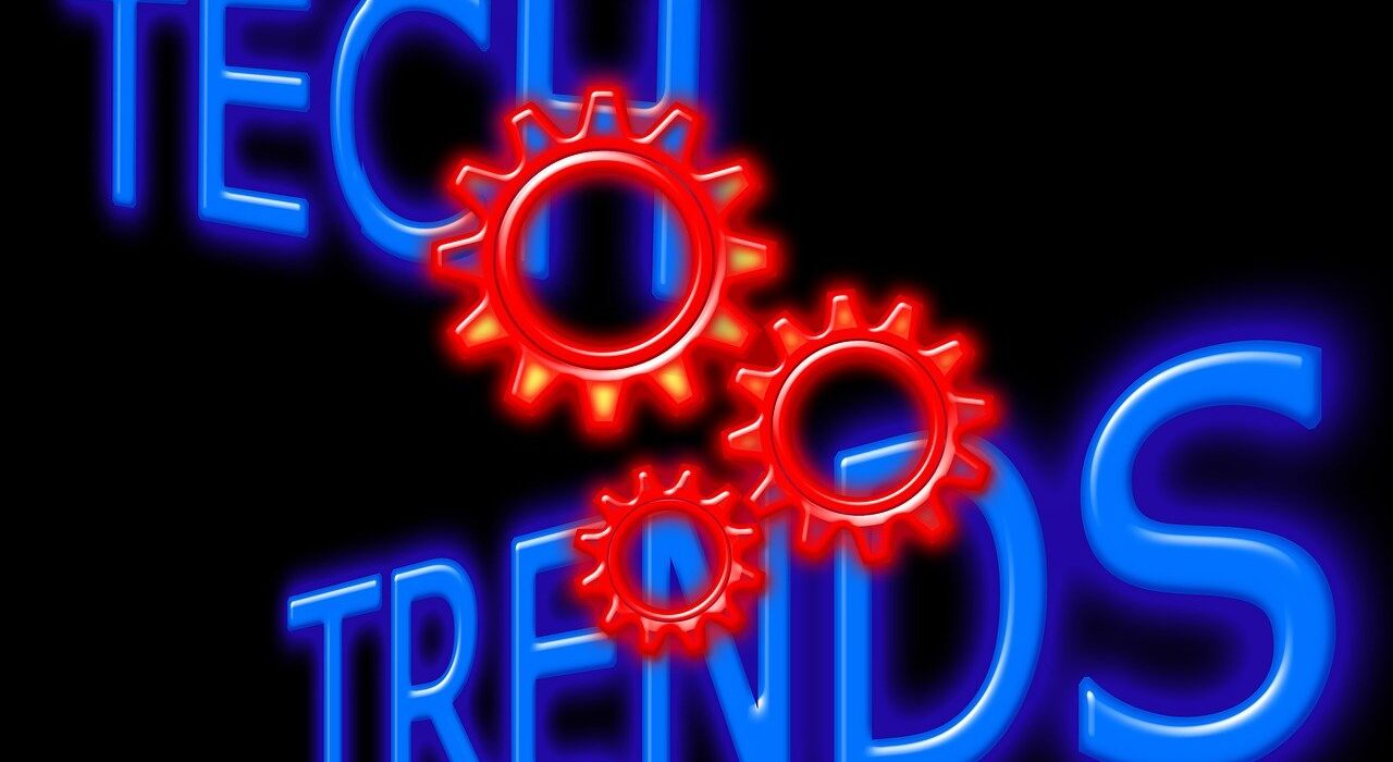 Free technology trend development illustration